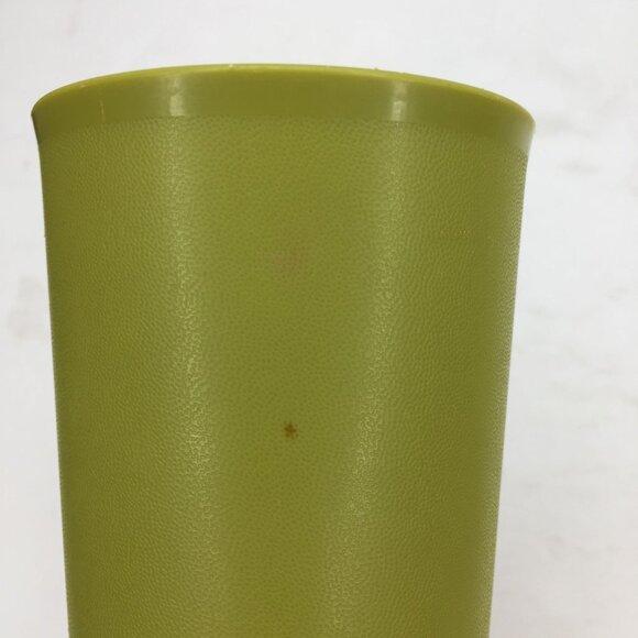 Vintage Tupperware Green Yellow Plastic Tumblers Set 4 Retro Drinkware Kitchen - Picture 5 of 16